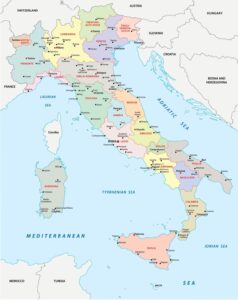 mappa politica Italia